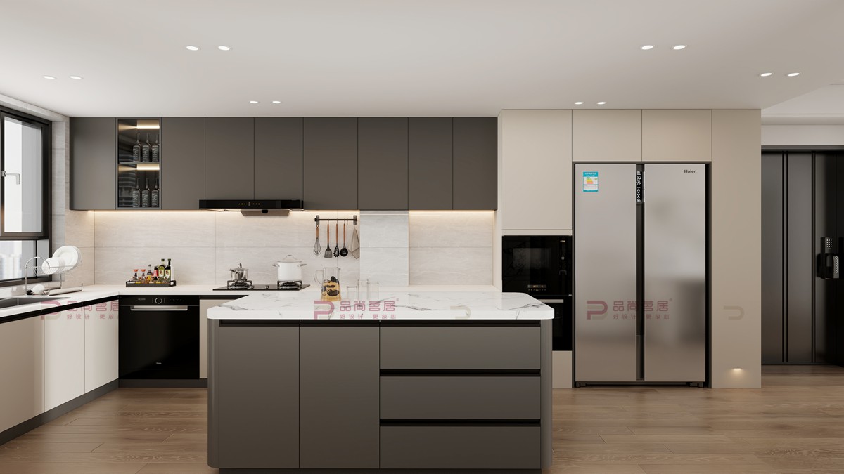 大连海之恋160平四室两厅两卫 现代极简装修案例分享